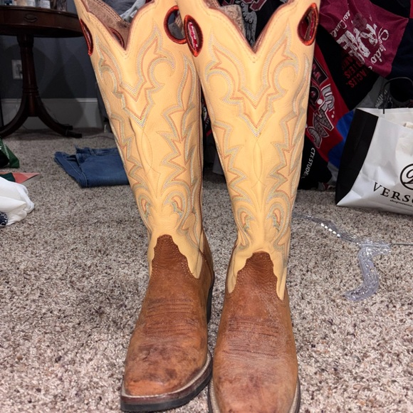 Tony Lama Women’s Yellow Western Cowboy Boots - Picture 6 of 6